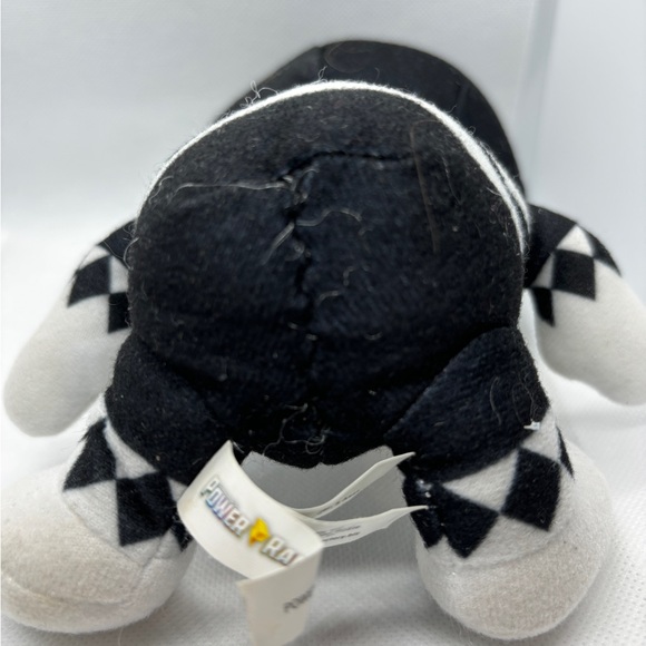 Mighty Morphin Power Rangers Plush Black/White Saban’s Hasbro 8” Tall - Picture 7 of 8